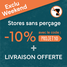 -10% sur les stores sans perage avec PROJET10 + livraison offerte